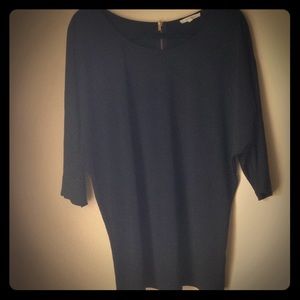 Black with Gold Zipper Tunic